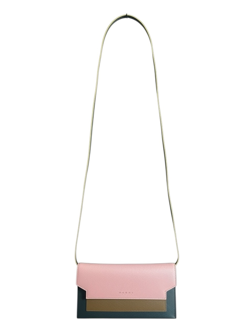 🌟 MARNI Colorblock Saffiano Leather Wallet-on-Chain (WOC) Shoulder Bag 🌟 - Picture 2 of 12